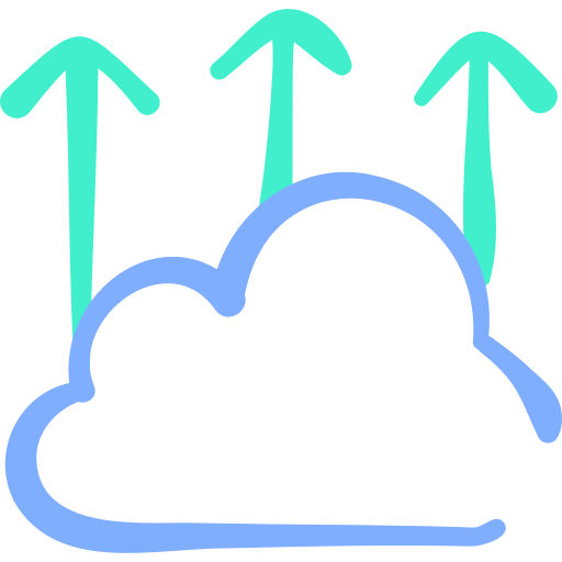 computación en la nube Basic Hand Drawn Color icono