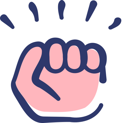 Fist Basic Hand Drawn Lineal Color icon