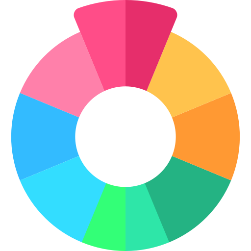 컬러 휠 Basic Rounded Flat icon