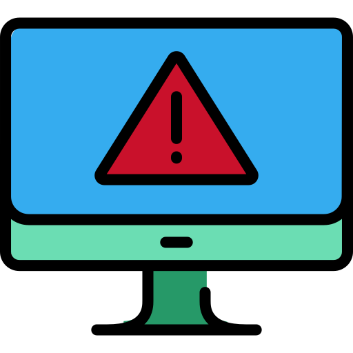 Warning browser Generic Outline Color icon