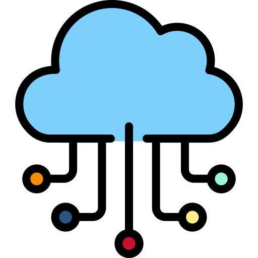 cloud computing Generic Outline Color icona