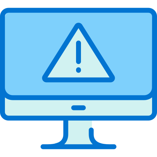 waarschuwing browser Generic Blue icoon