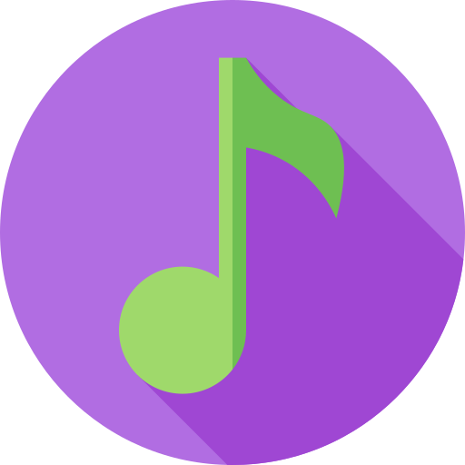 Musical note Flat Circular Flat icon