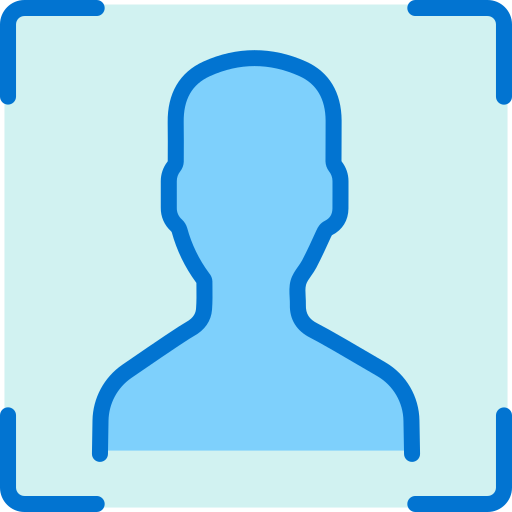 gezichtsscan Generic Blue icoon