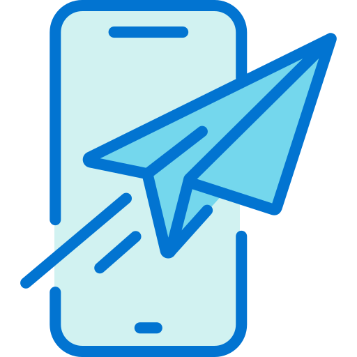 Бумажный самолетик Generic Blue иконка