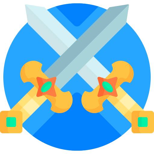 Sword Detailed Flat Circular Flat icon