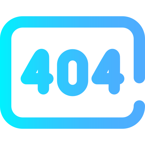 Error 404 Super Basic Omission Gradient icon