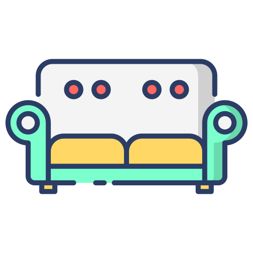 couch Generic Outline Color icon