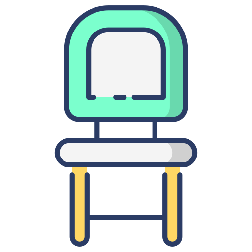 Dining chair Generic Outline Color icon