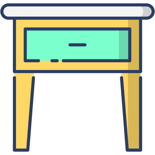 Bedside table Generic Outline Color icon