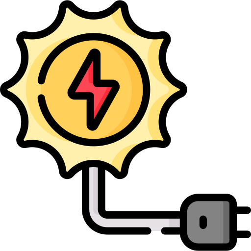 energía solar Special Lineal color icono
