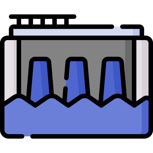 hydroelektrischer damm Special Lineal color icon
