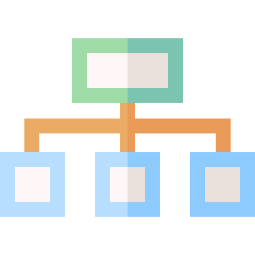 Organization chart Basic Straight Flat icon