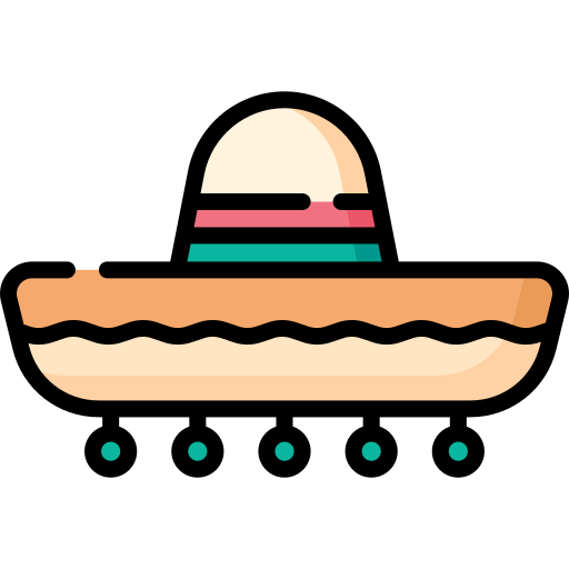 멕시코 모자 Special Lineal color icon