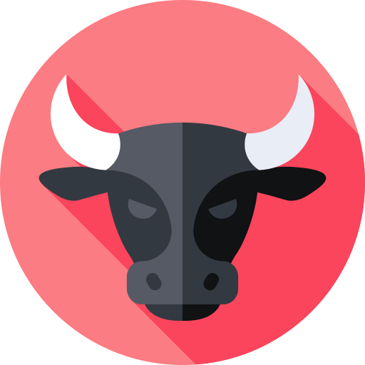 Bull Flat Circular Flat icon