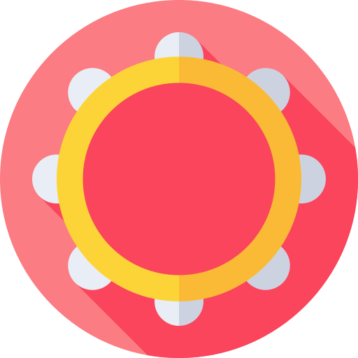 tamburyn Flat Circular Flat ikona
