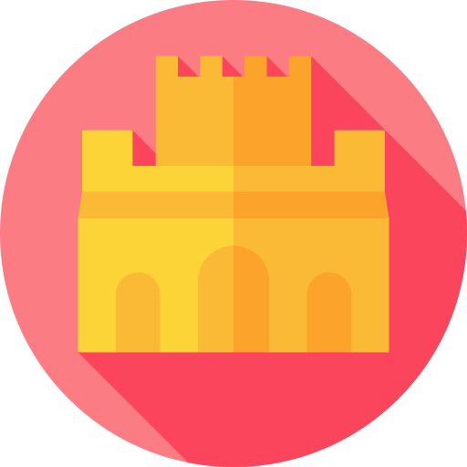グラナダのアルハンブラ宮殿 Flat Circular Flat icon