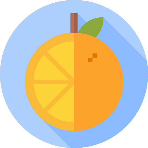 arancia Flat Circular Flat icona