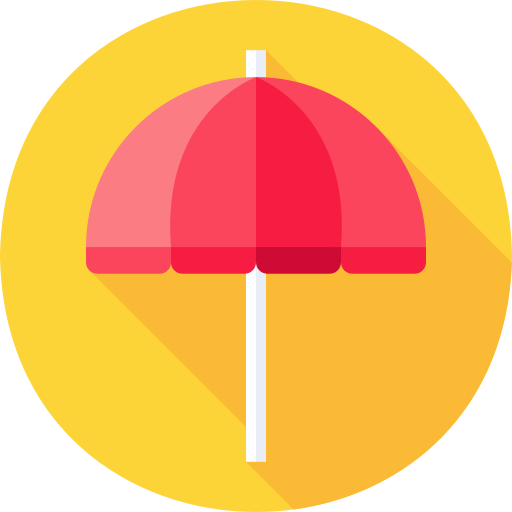 пляжный зонт Flat Circular Flat иконка