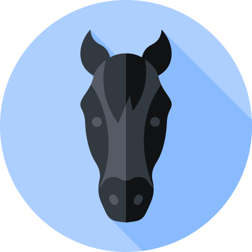 paard Flat Circular Flat icoon