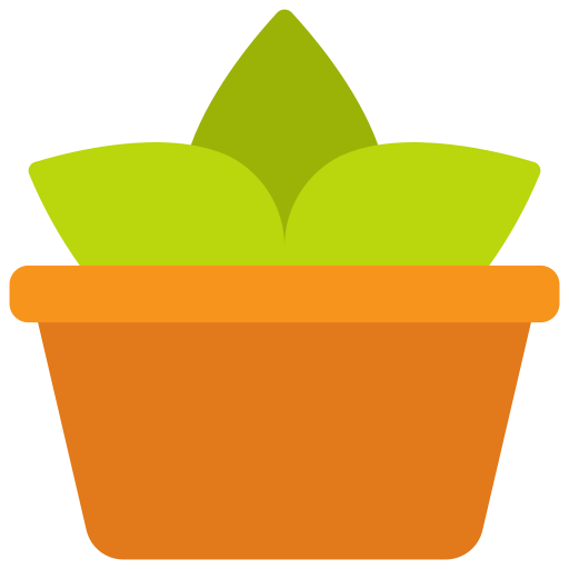 Plant pot Juicy Fish Flat icon