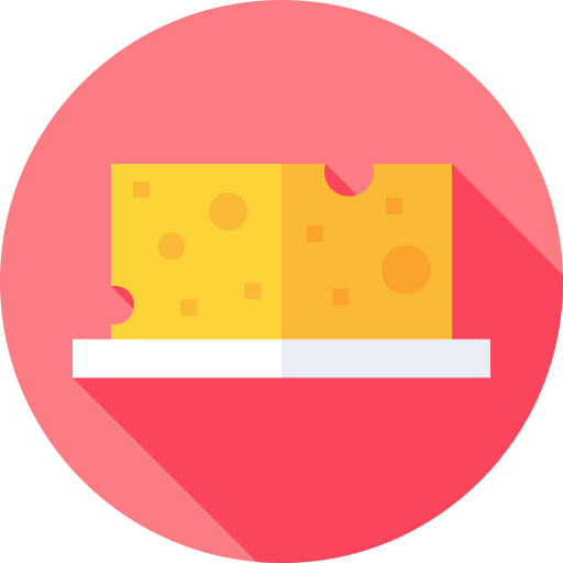 チーズ Flat Circular Flat icon