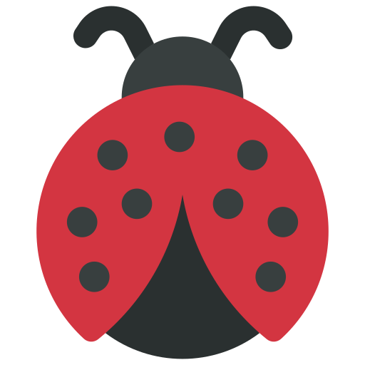 Ladybug Juicy Fish Flat icon