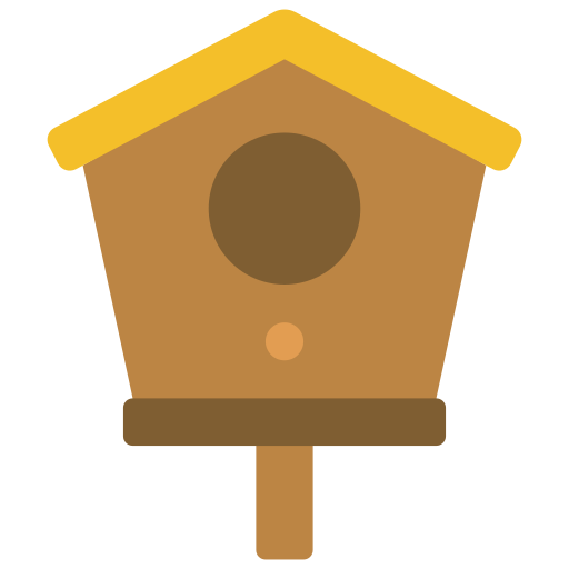 Bird house Juicy Fish Flat icon