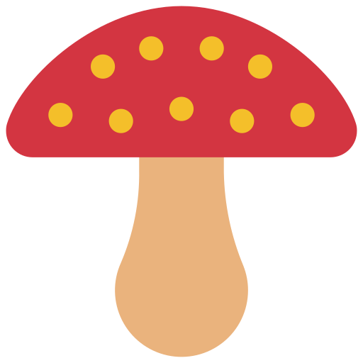 Mushroom Juicy Fish Flat icon