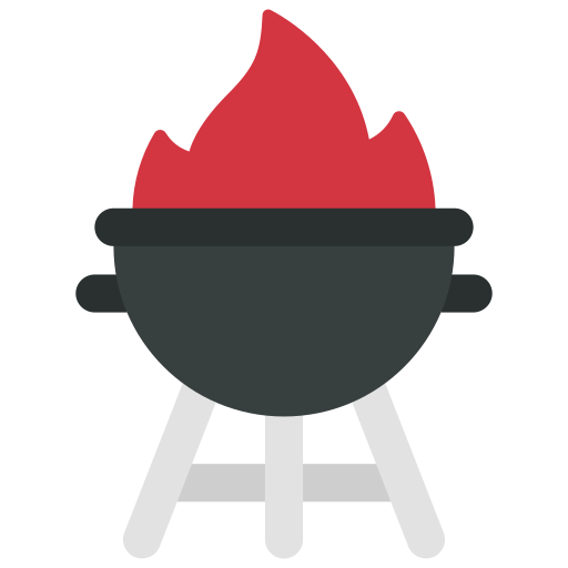 Barbecue Juicy Fish Flat icon