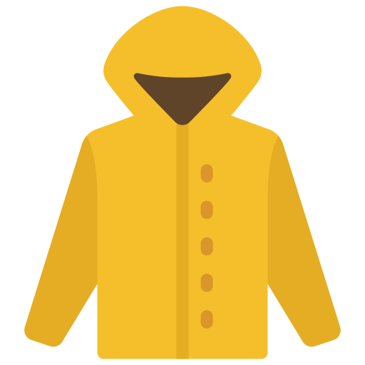 Raincoat Juicy Fish Flat icon