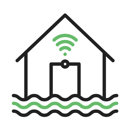 sensor de inundación Generic Outline Color icono