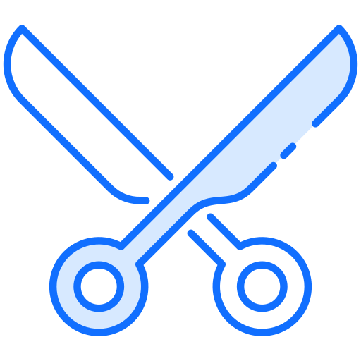 cortar con tijeras Generic Blue icono