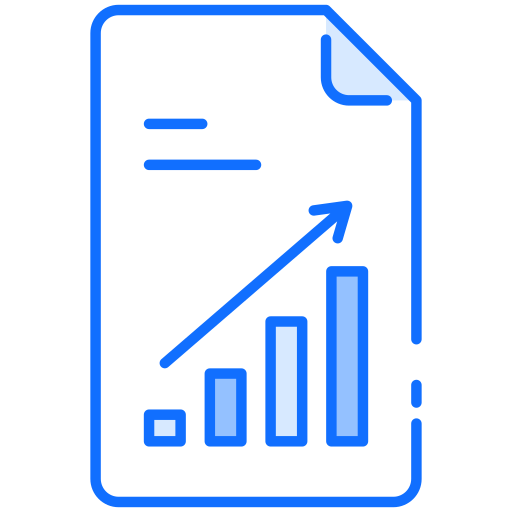 Growth chart Generic Blue icon