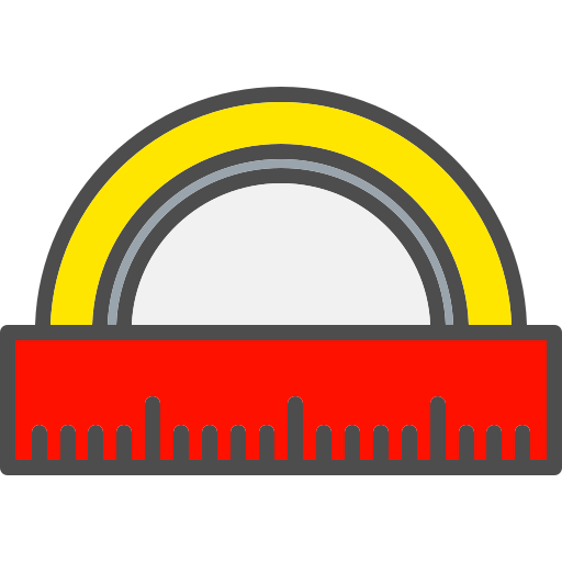 Protractor Generic Outline Color icon