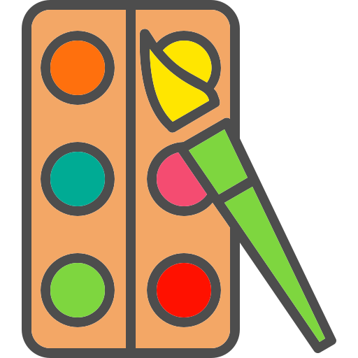 페인트 브러시 Generic Outline Color icon
