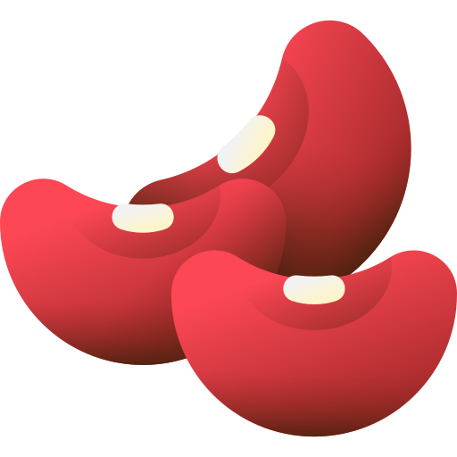 rote bohnen 3D Color icon