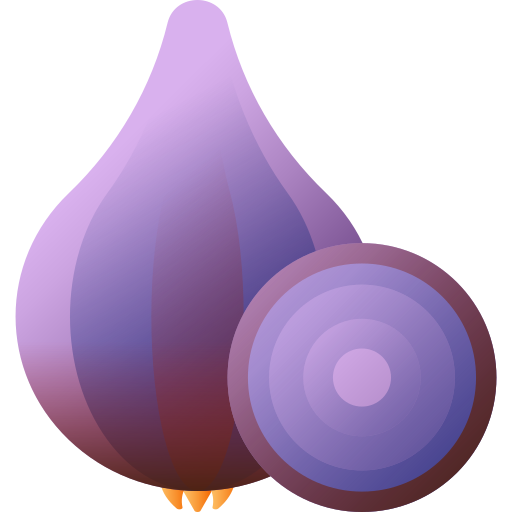 Red onion 3D Color icon