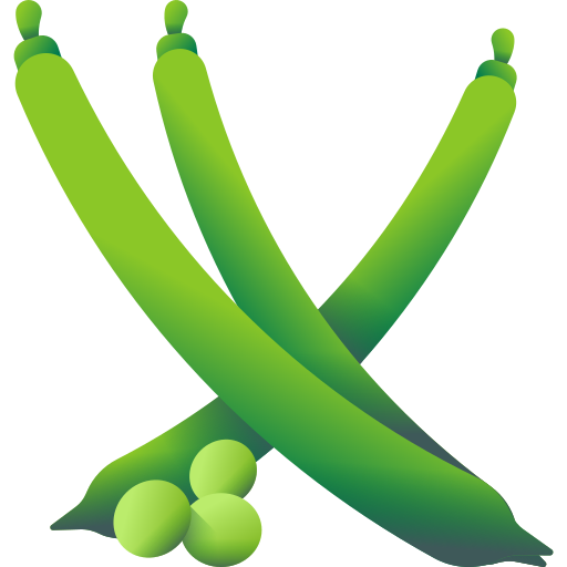 зеленая фасоль 3D Color иконка