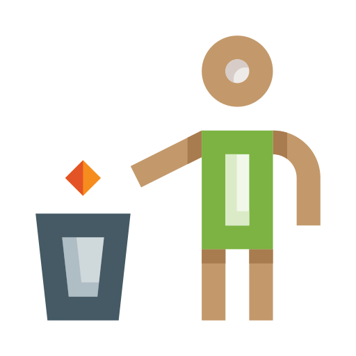 tacho de reciclaje edt.im Lineal color icono
