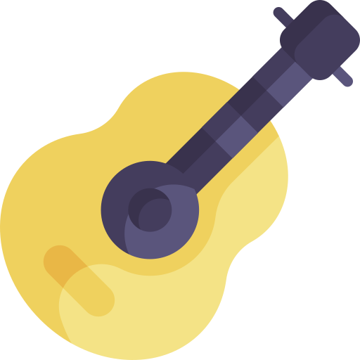 Guitar Kawaii Flat icon