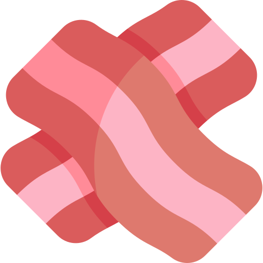 Bacon strips Kawaii Flat icon