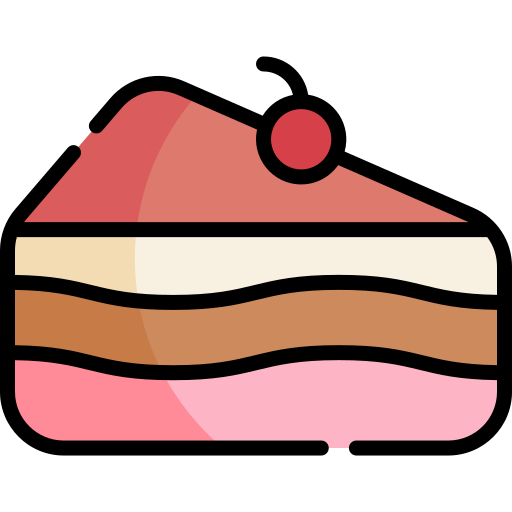 Торт Kawaii Lineal color иконка