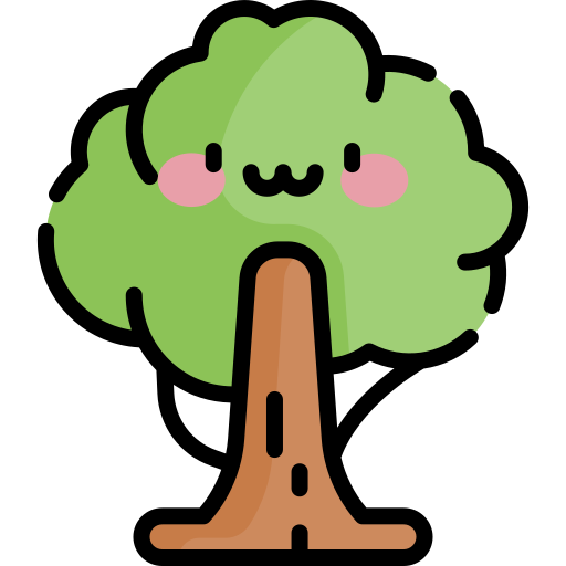 나무 Kawaii Lineal color icon