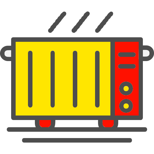 grzejnik elektryczny Generic Outline Color ikona