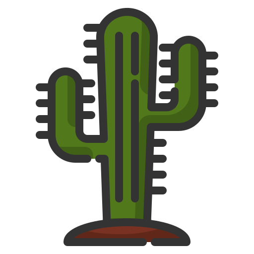 cactus Generic Outline Color icono