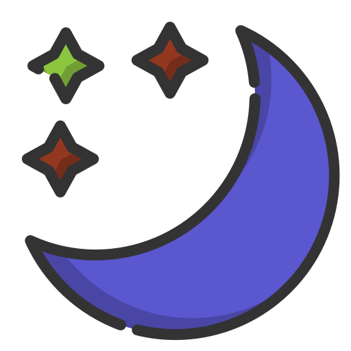 pół księżyc Generic Outline Color ikona