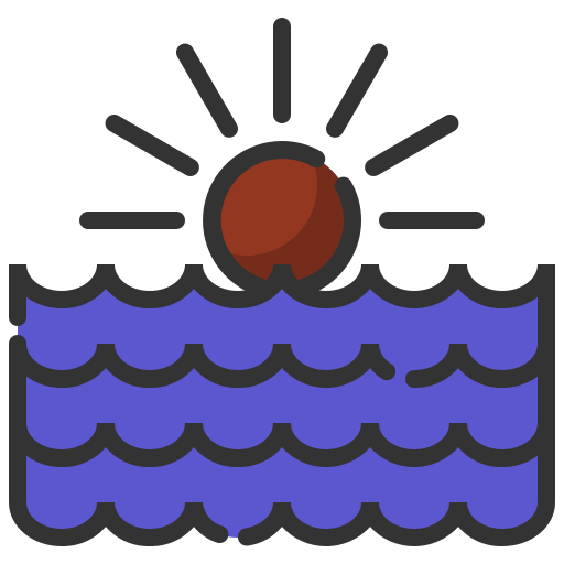 ocean Generic Outline Color ikona