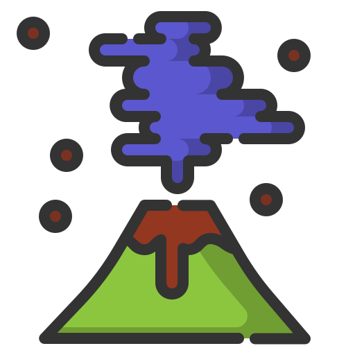 volcán Generic Outline Color icono