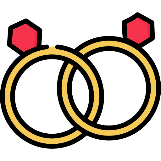 anel de noivado Generic Outline Color Ícone